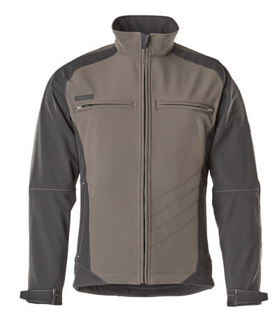 UNIQUE Soft Shell Jacke , 2XL , Dunkelanthrazit/Schwarz