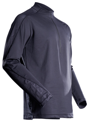 CUSTOMIZED T-Shirt, Langarm, mit kurzem Reißverschluss