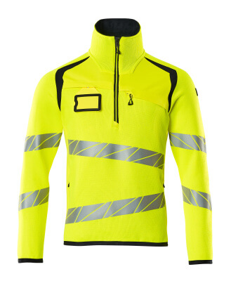 ACCELERATE SAFE Strickpullover mit kurzem Reißverschluss