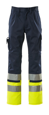 SAFE COMPETE Hose mit Knietaschen , 76C46 , Marine/Hi-vis Gelb