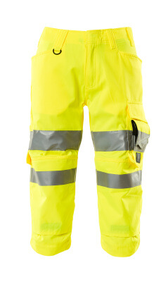 SAFE SUPREME Dreiviertel-Hose mit Knietaschen , C44 , Hi-vis Gelb