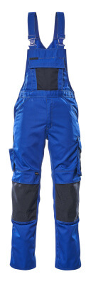 UNIQUE Latzhose mit Knietaschen , 76C46 , Kornblau/Schwarzblau