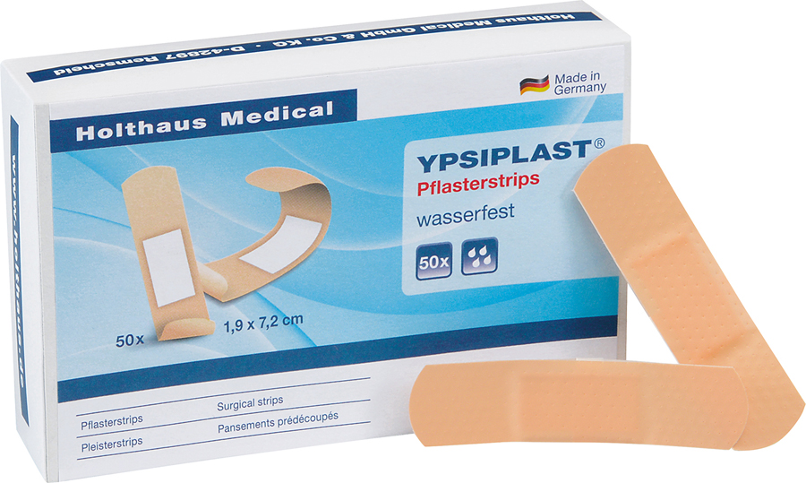 YPSIPLAST PFLASTERSTRIPS 40765 VPE 50 STK 2,5 X 7,2 CM WASSERFEST, EINZELN EINGE