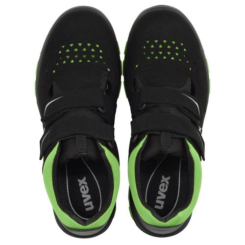 uvex 2 xenova® Sandalen S1P 95593 schwarz, grün Weite 12 Größe 50