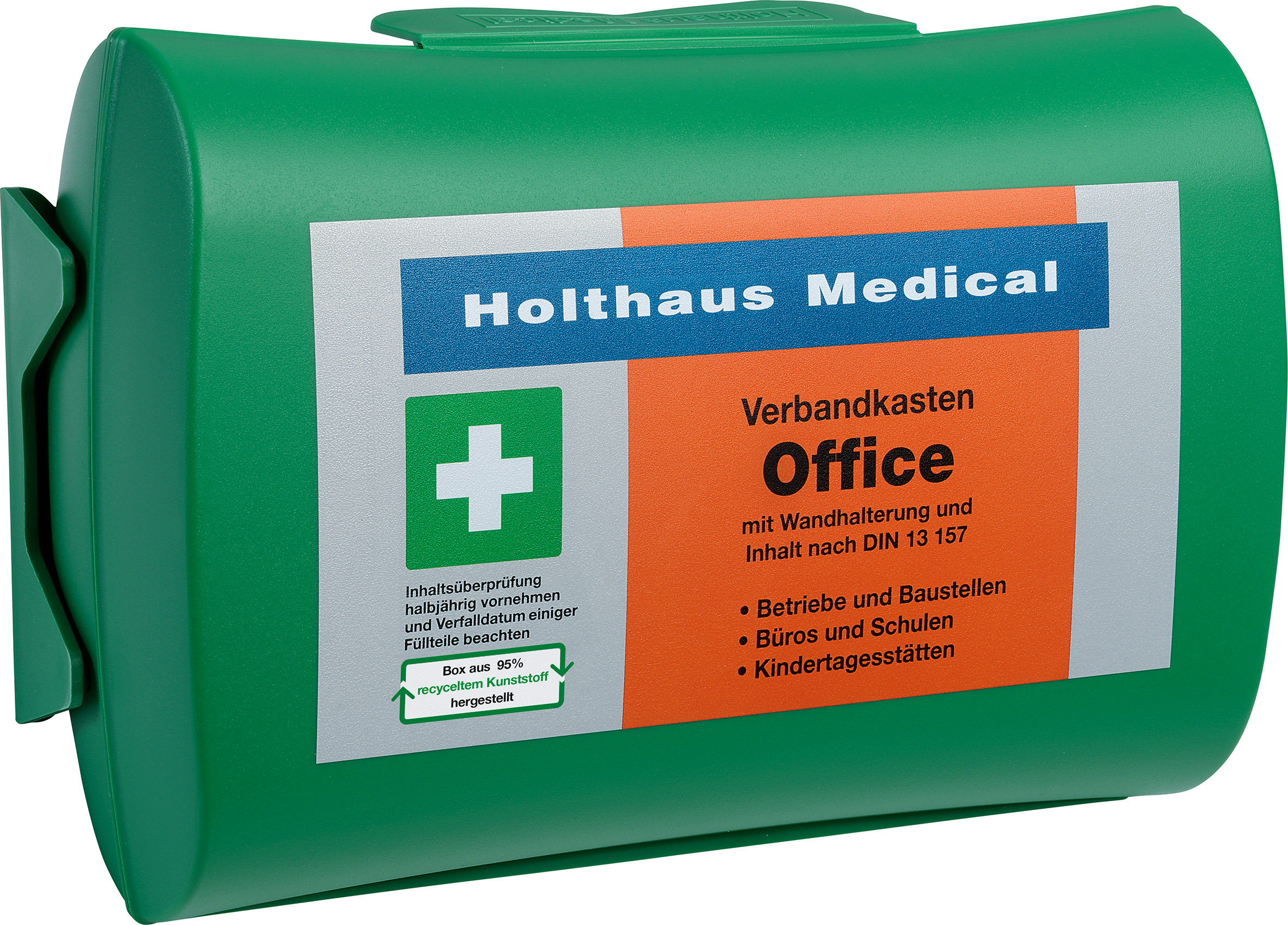 OFFICE VERBANDKASTEN 63158, INHALT NACH DIN 13 157, GRÜN 26 X 17 X 9,5 CM, MIT W
