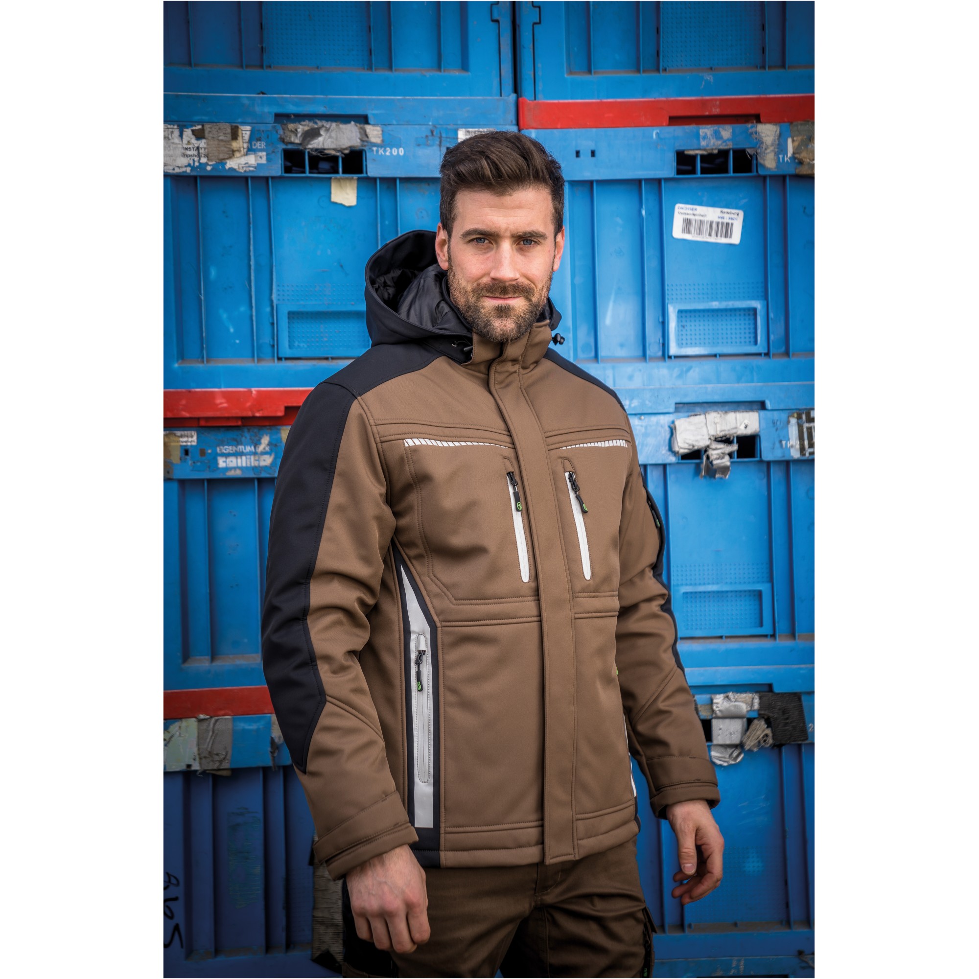 LEIBWÄCHTER FLEX LINE Wintersoftshelljacke  FLEXI 55% BW, 42% Pes, 3% Elasthan