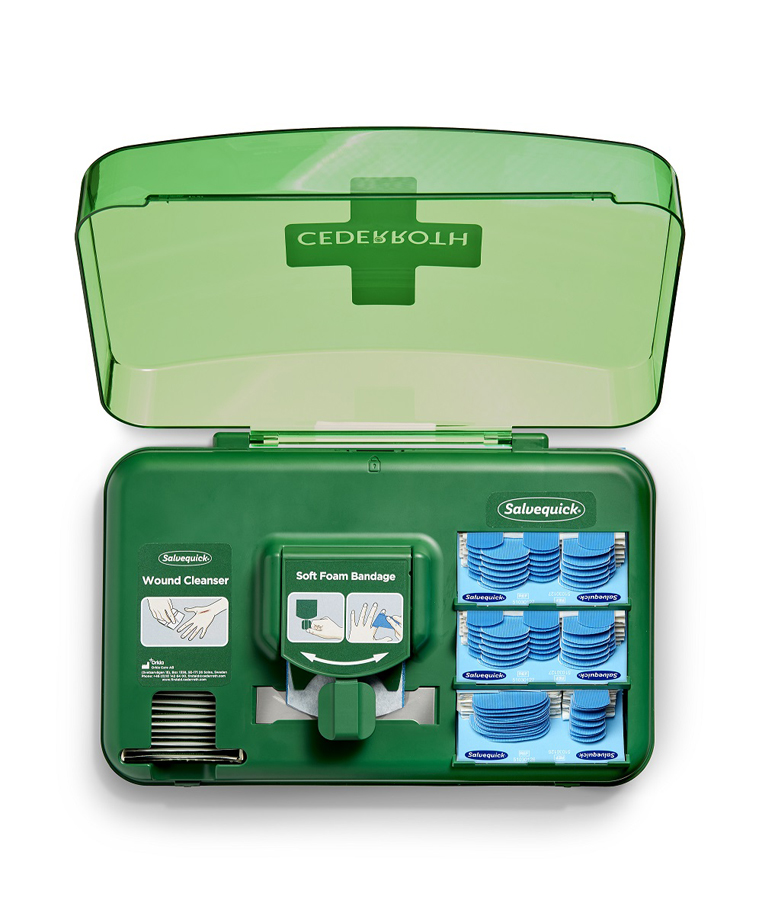 WOUND CARE DISPENSER 51011009 DETECTABLE WUNDREINIGER, SOFT FOAM BANDAGE, DETECT