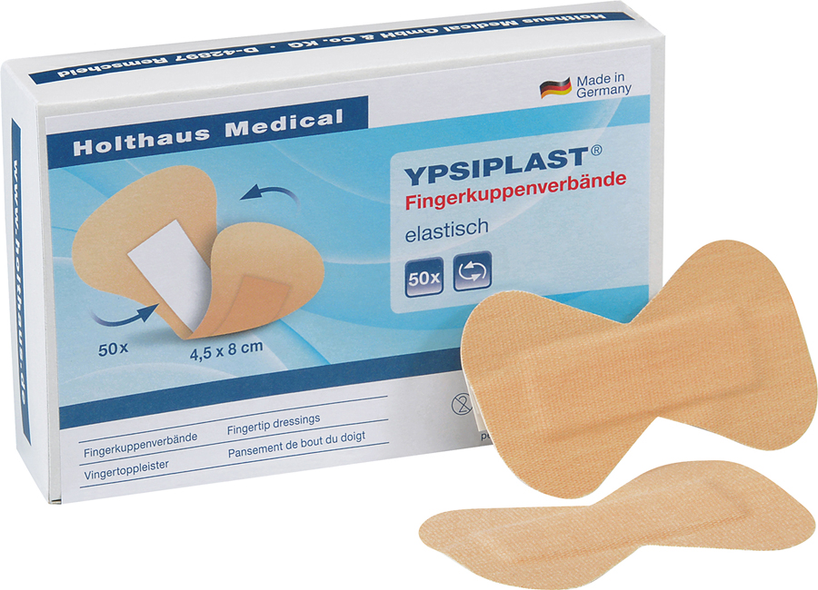 YPSIPLAST FINGERK. VER. ELAST. 40550 4,5 X 8 CM VPE 50 STK ELASTISCH, HAUTFARBE,