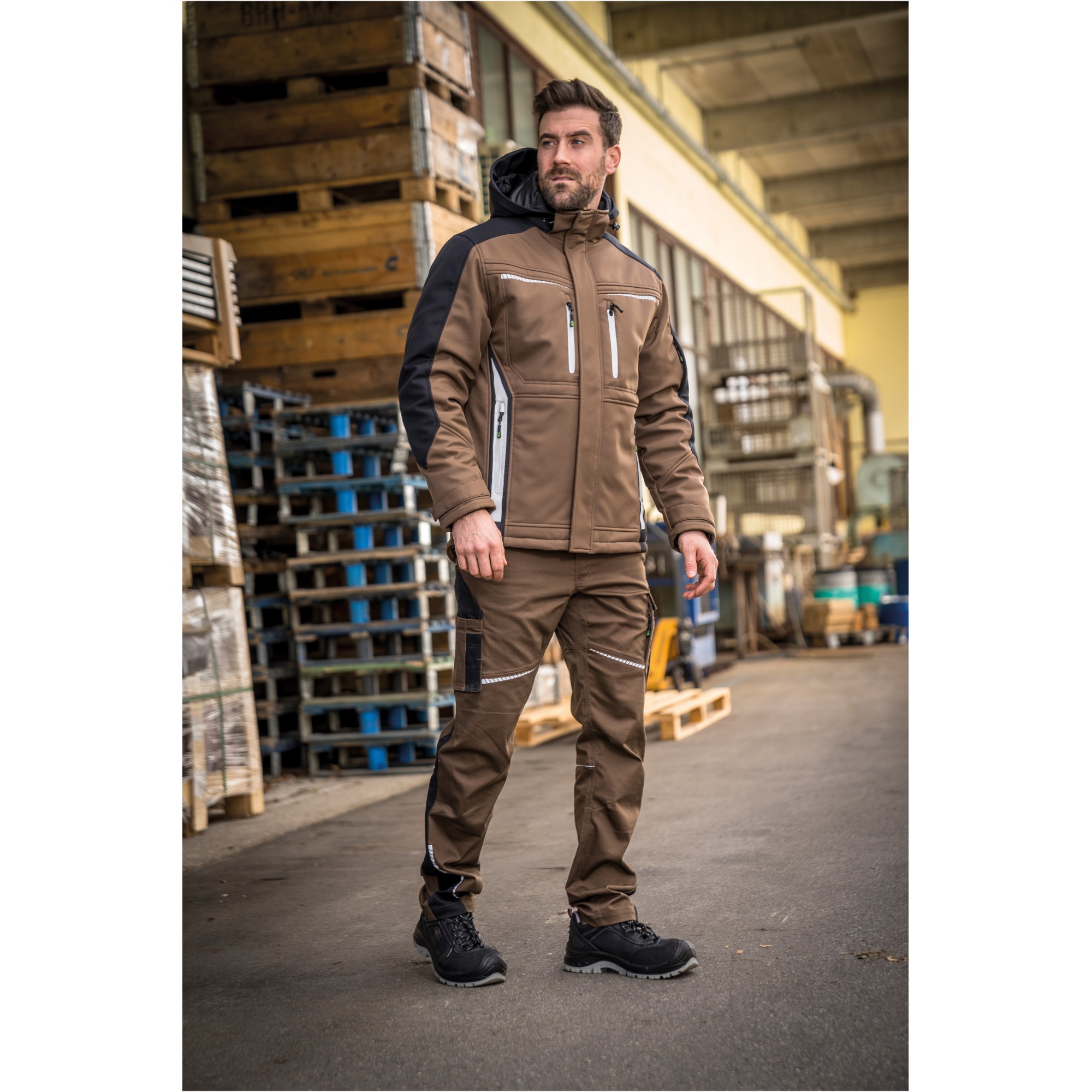 LEIBWÄCHTER FLEX LINE Wintersoftshelljacke  FLEXI 55% BW, 42% Pes, 3% Elasthan