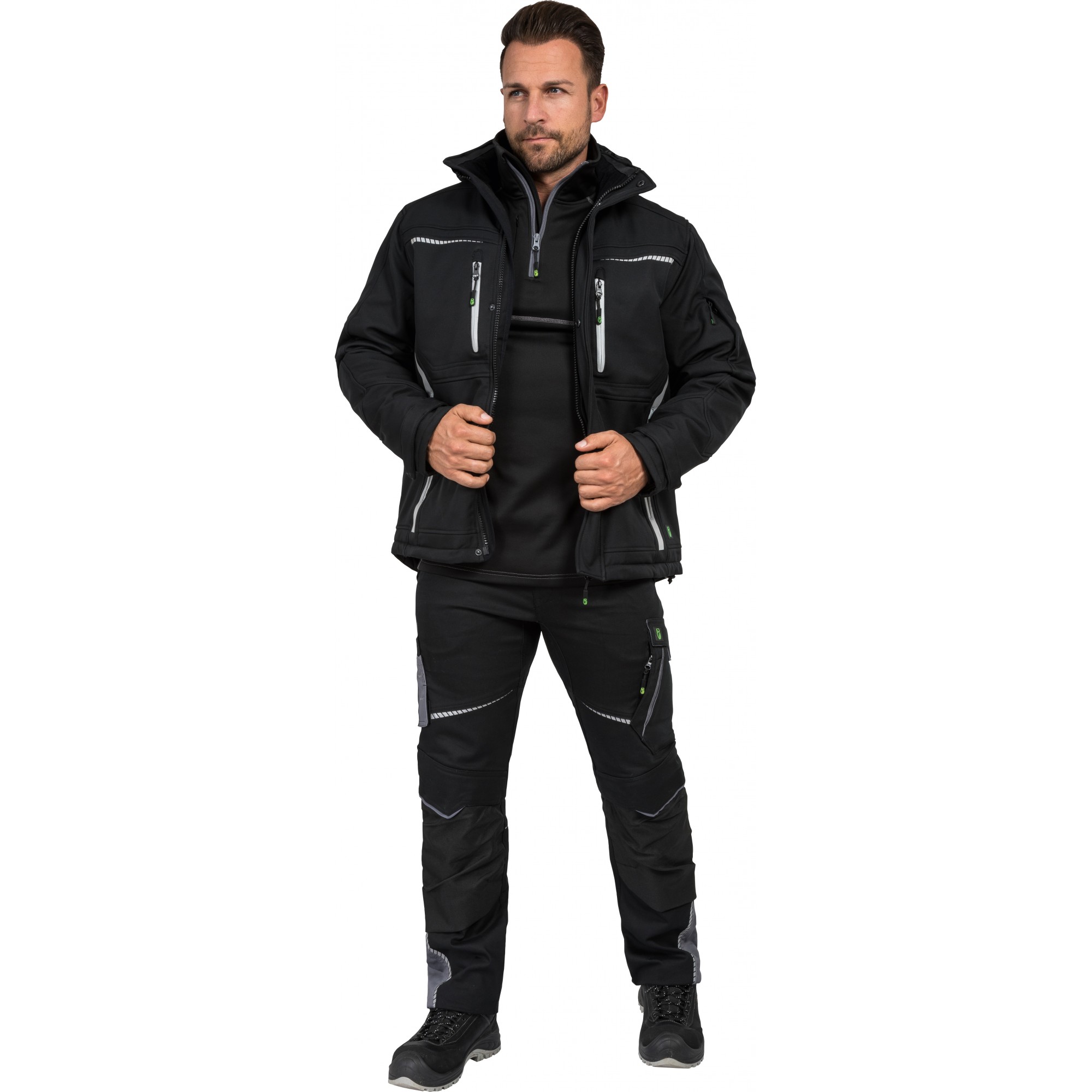 LEIBWÄCHTER FLEX LINE Wintersoftshelljacke  FLEXI 55% BW, 42% Pes, 3% Elasthan