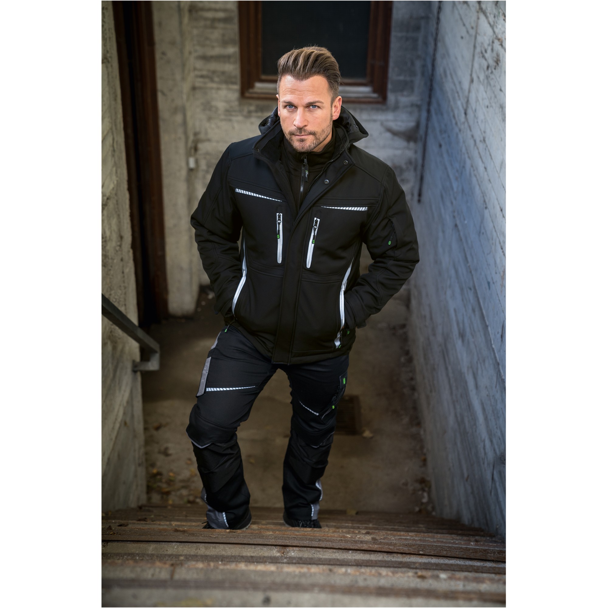 LEIBWÄCHTER FLEX LINE Wintersoftshelljacke  FLEXI 55% BW, 42% Pes, 3% Elasthan