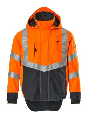 SAFE SUPREME Hard Shell Jacke , 2XL , Hi-vis Orange/Schwarzblau