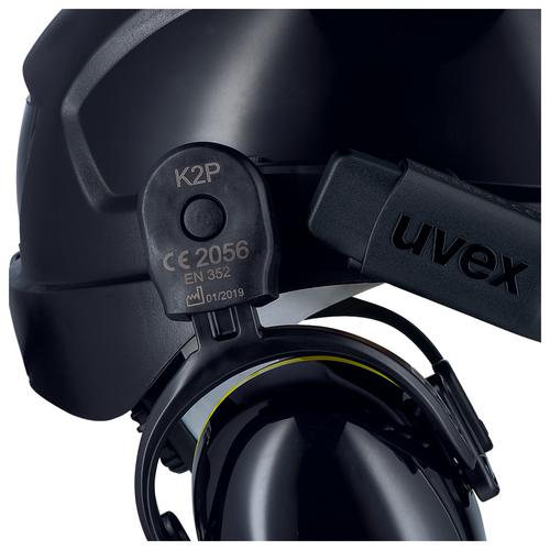 Kapselgehörschutz uvex pheos K2P 2600215 schwarz, gelb SNR 30 dB Größe S, M, L