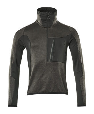 ADVANCED Fleecepullover mit kurzem Reißverschluss