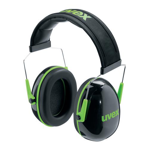 Kapselgehörschutz uvex K1 2600001 schwarz, grün SNR 28 dB Größe L, M, S