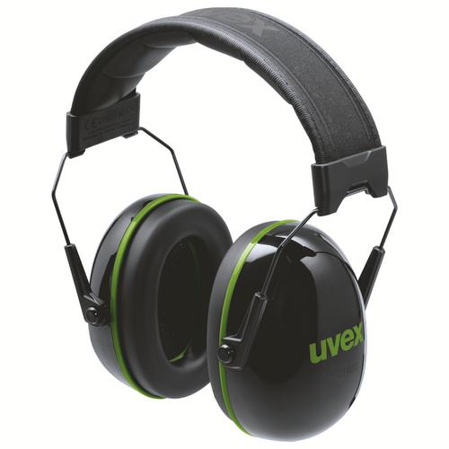 Kapselgehörschutz uvex K10 2630010 schwarz, grün SNR 30 dB Größe L, M, S