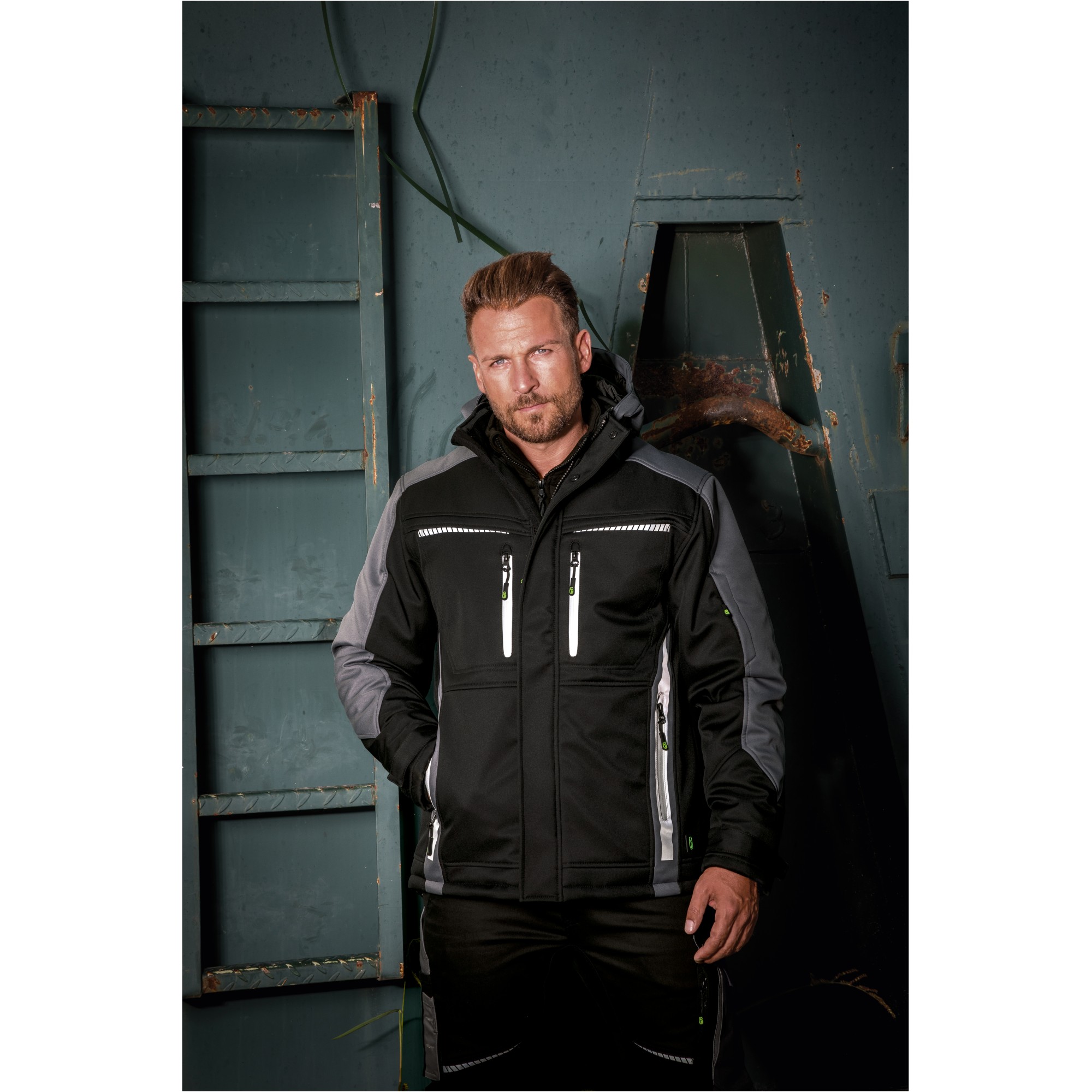 LEIBWÄCHTER FLEX LINE Wintersoftshelljacke  FLEXI 55% BW, 42% Pes, 3% Elasthan
