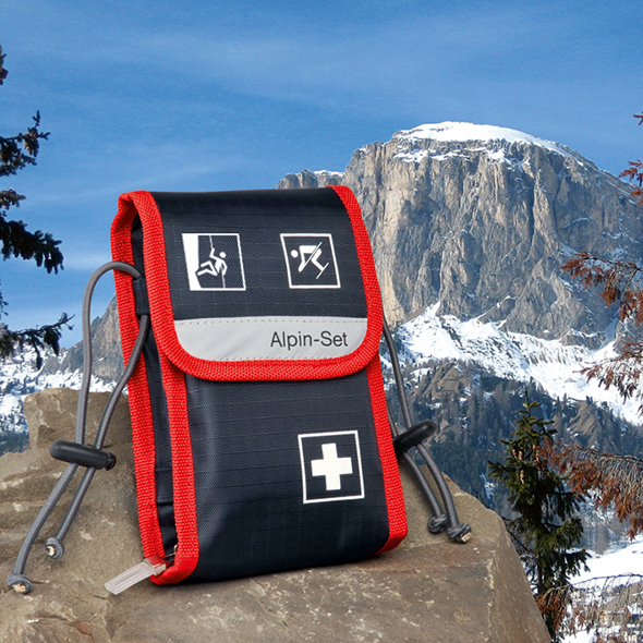 ALPIN SET VERBANDSTASCHE 61170 NYLONTASCHE MIT 2 TANKAS UND FÜLLUNG