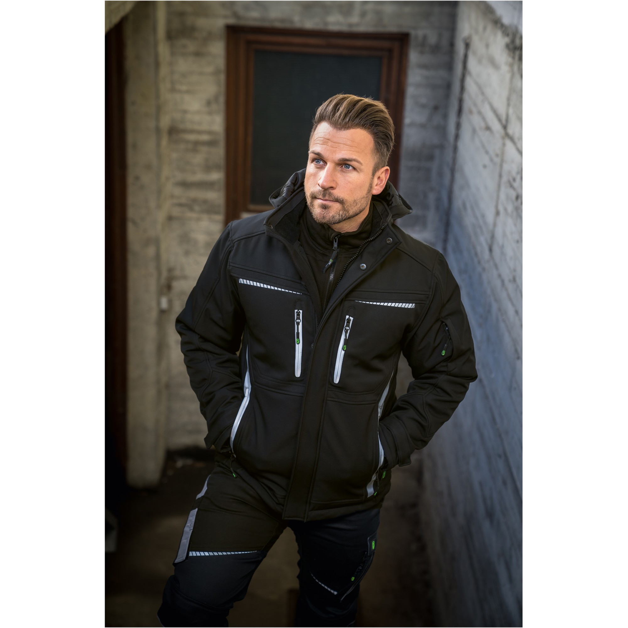 LEIBWÄCHTER FLEX LINE Wintersoftshelljacke  FLEXI 55% BW, 42% Pes, 3% Elasthan